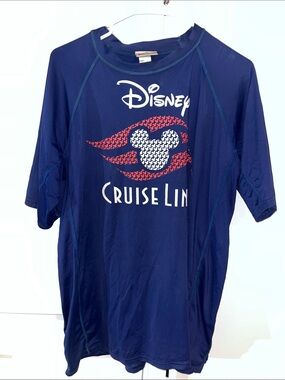 Men’s surf rashie rashguard top shirt XL Mickey Mouse Disney Cruise Line Blue